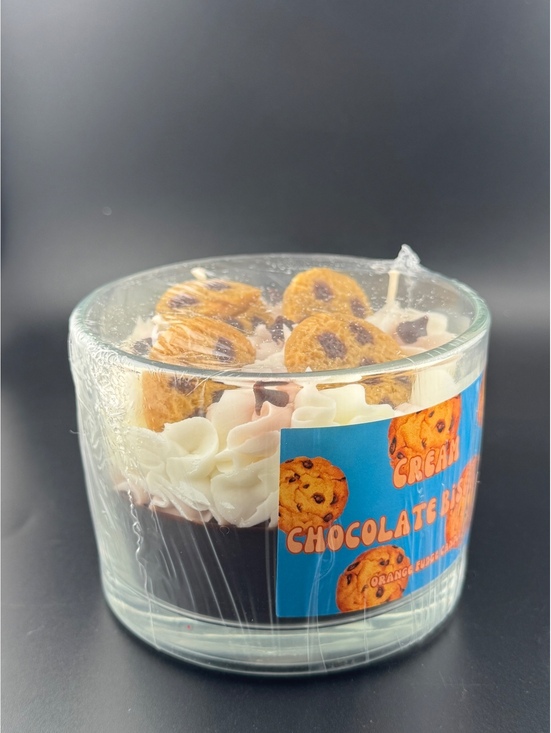 Other - Cream Chocolate Biscuits Scented Candle in Glass Jar